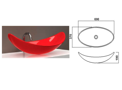 Дизайнерская раковина в ванную из искусственного камня Muse